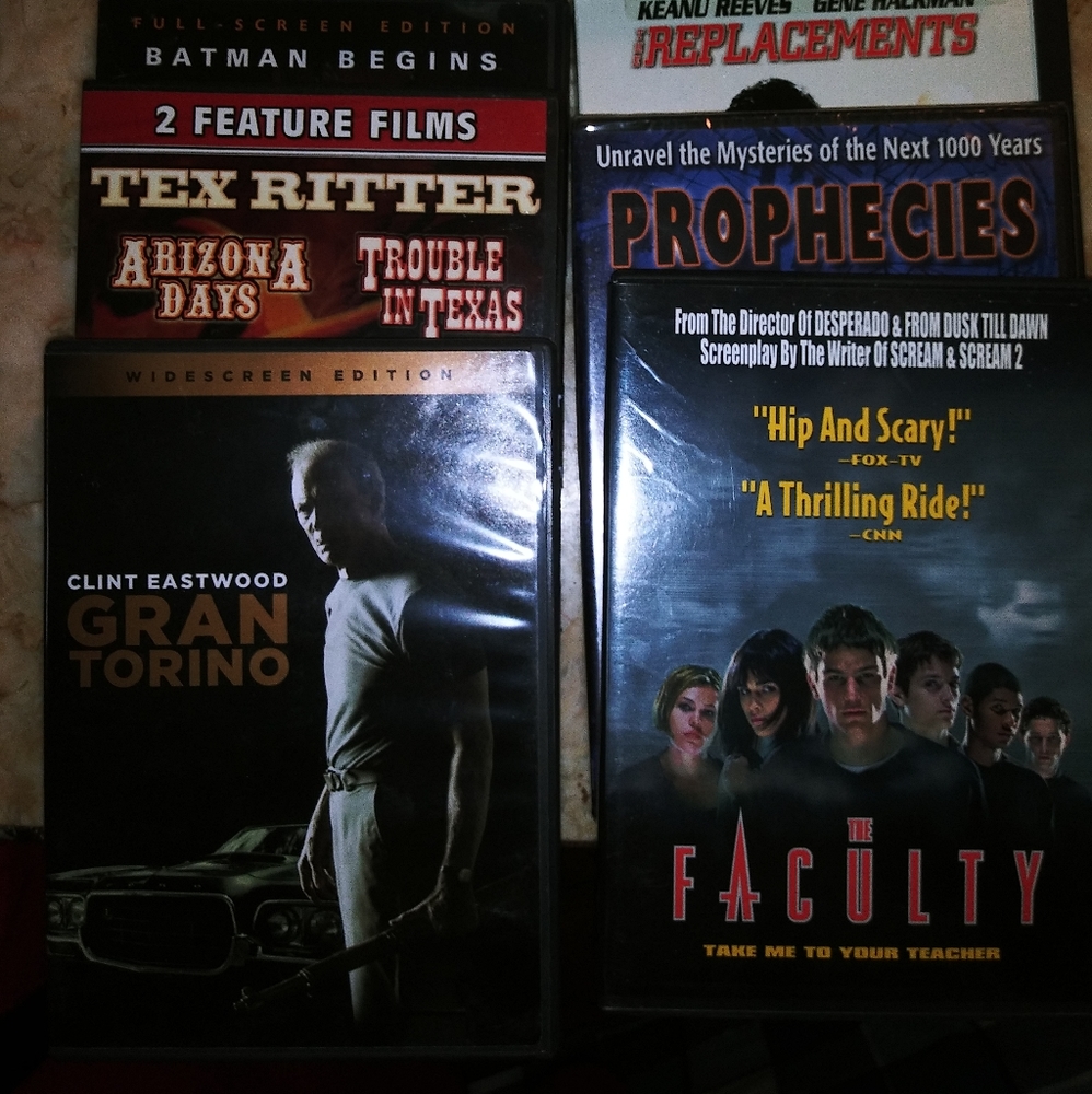 Variety of DVDs. $3 each